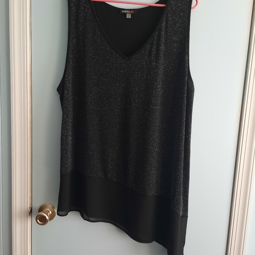 Black metallic 2x top